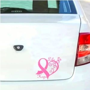 Hope breast cancer awareness ribbon decal